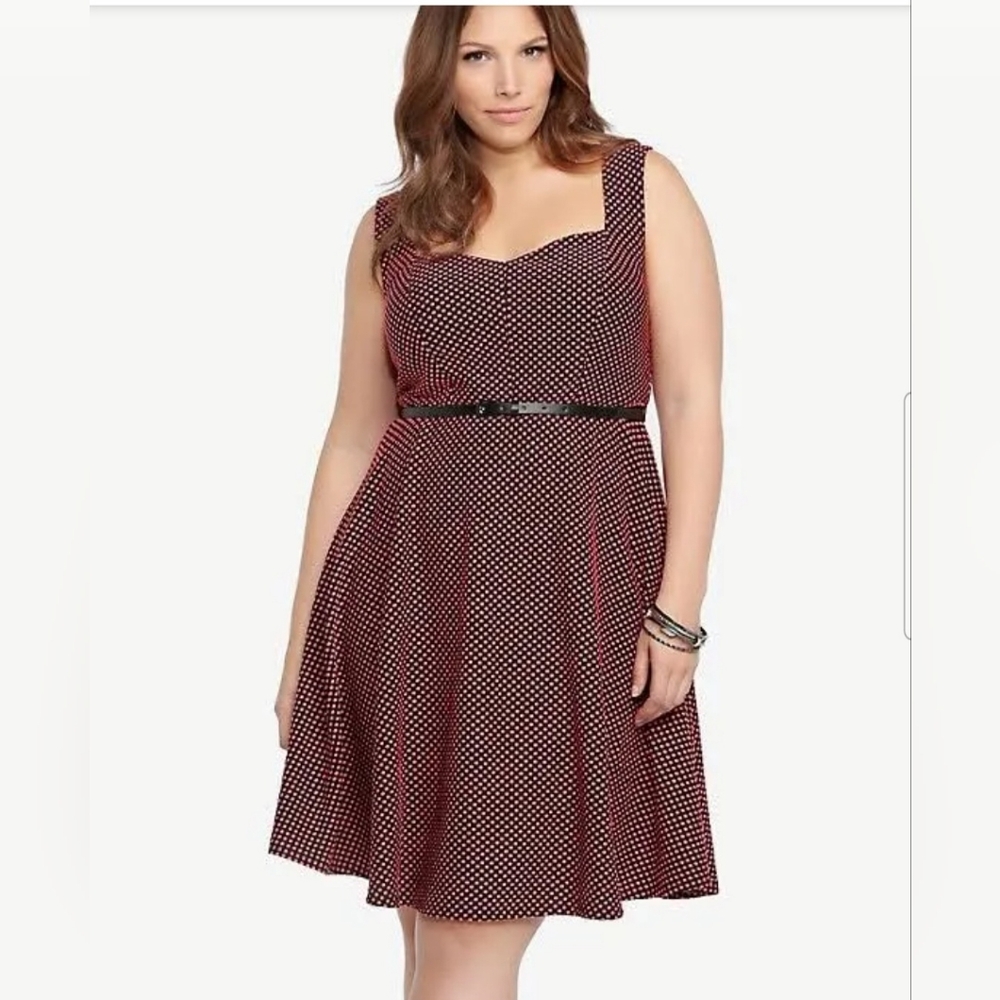 Torrid Polka-Dot Skater Dress, Plus Size 2X